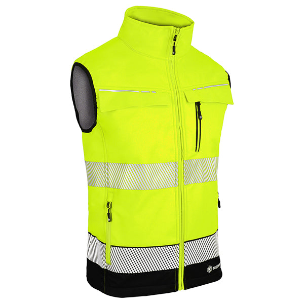 Deltic Beeswift Deltic Two Tone Hi Vis Softshell Rail Bodywarmer Bsdbwtt - Saturn Yellow Navy - Customisable Bodywarmers