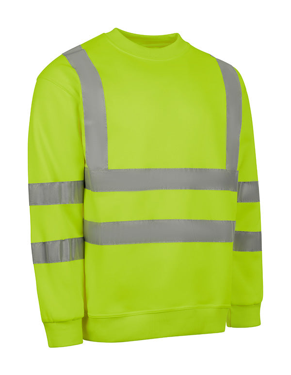 Beeswift Essential Sweatshirt Hi Vis Jumper Bssen - Saturn Yellow - Customisable Sweatshirts