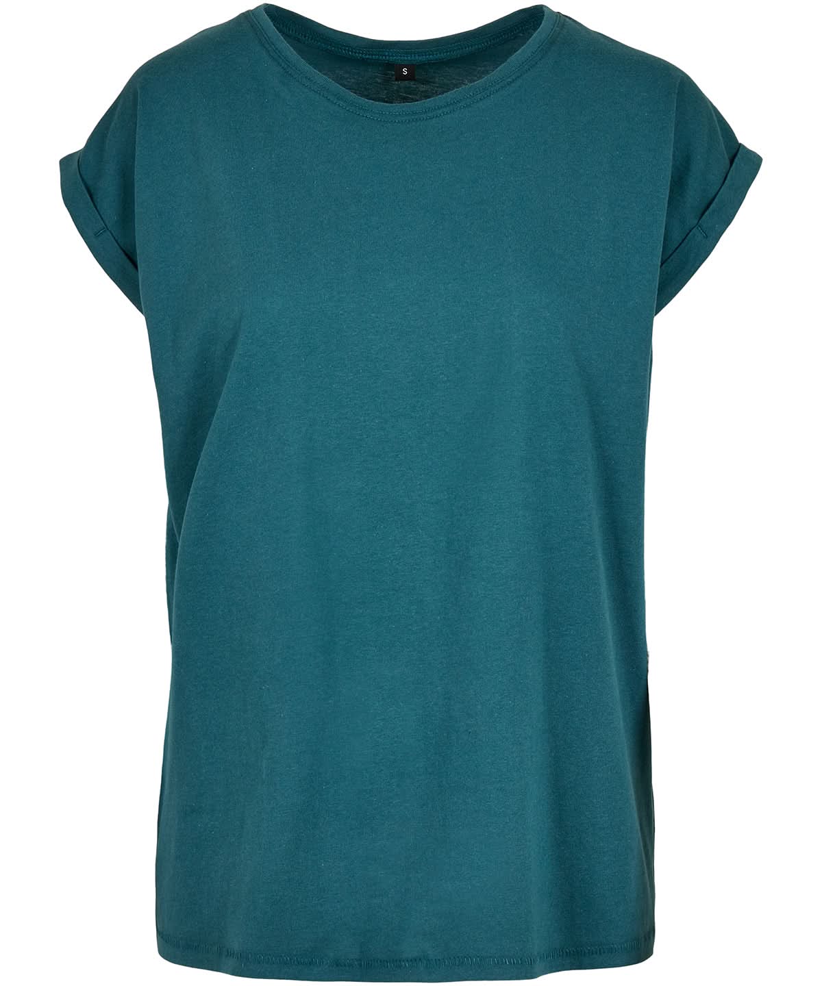 Build Your Brand BYB Womens extended shoulder tee Teal BY021 - Teal - Customisable T-Shirt