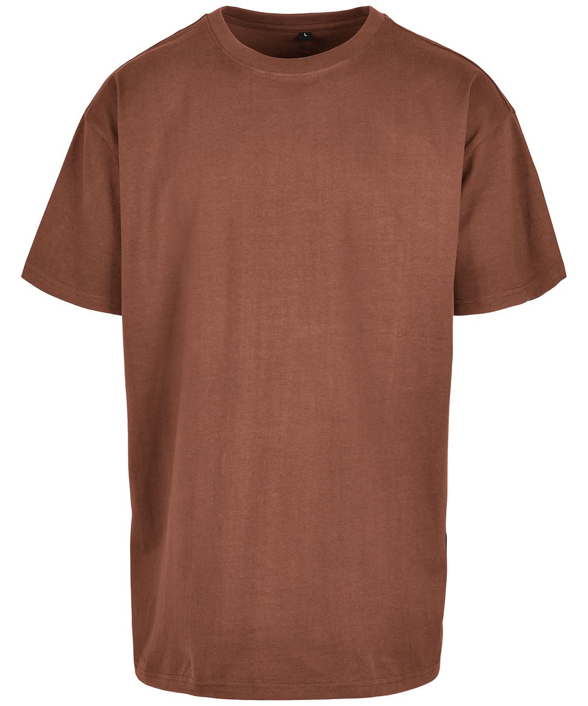 Build Your Brand BYB Heavy oversized tee Bark BY102 - Bark - Customisable T-Shirt