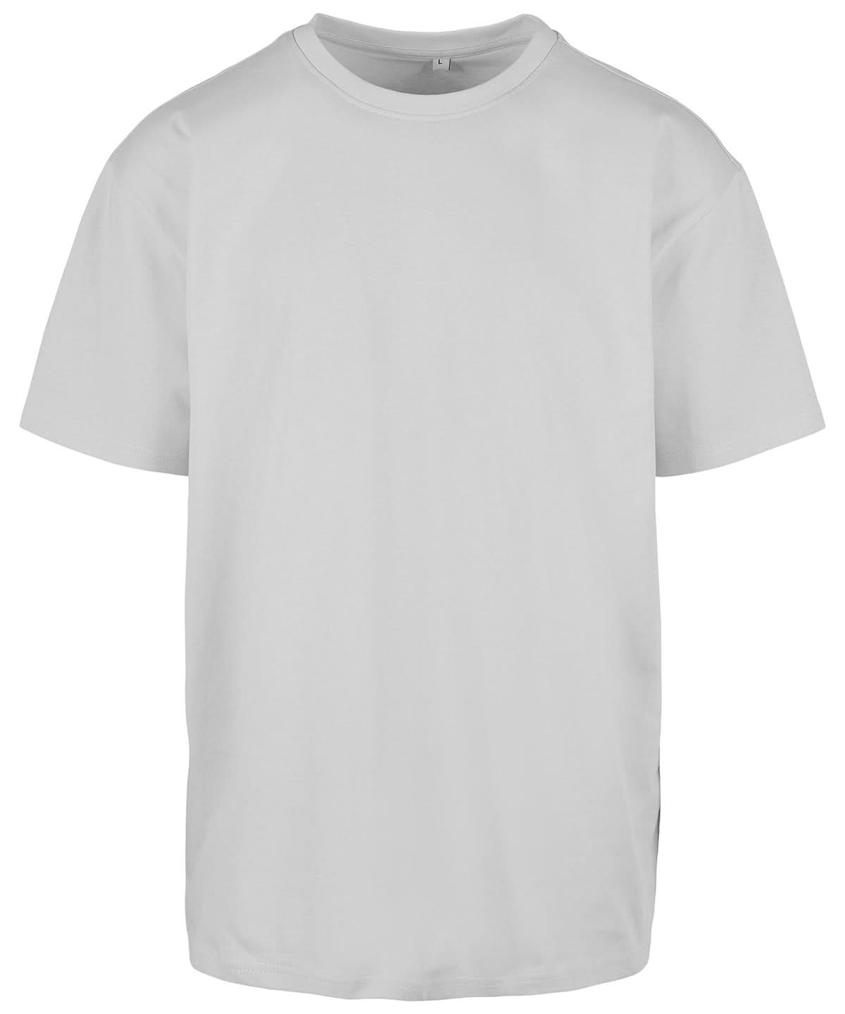 Build Your Brand BYB Heavy oversized tee Light Asphalt BY102 - Light Asphalt - Customisable T-Shirt