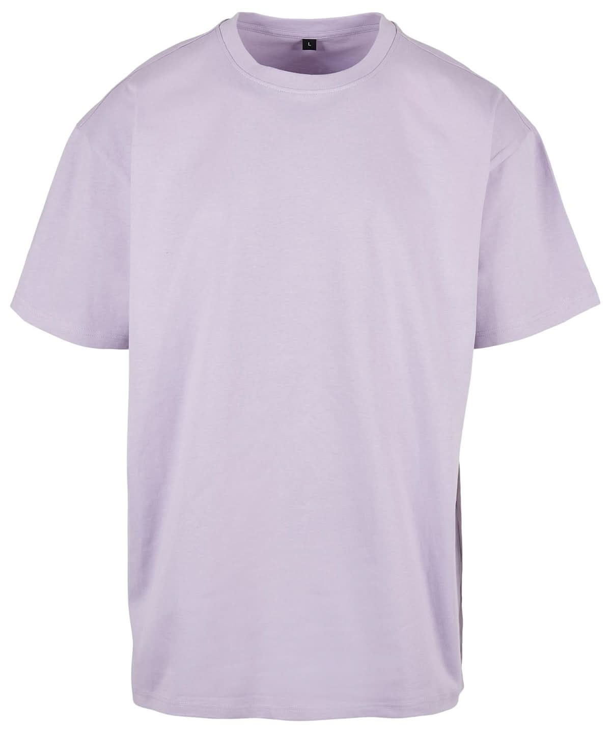 Build Your Brand BYB Heavy oversized tee Lilac BY102 - Lilac - Customisable T-Shirt