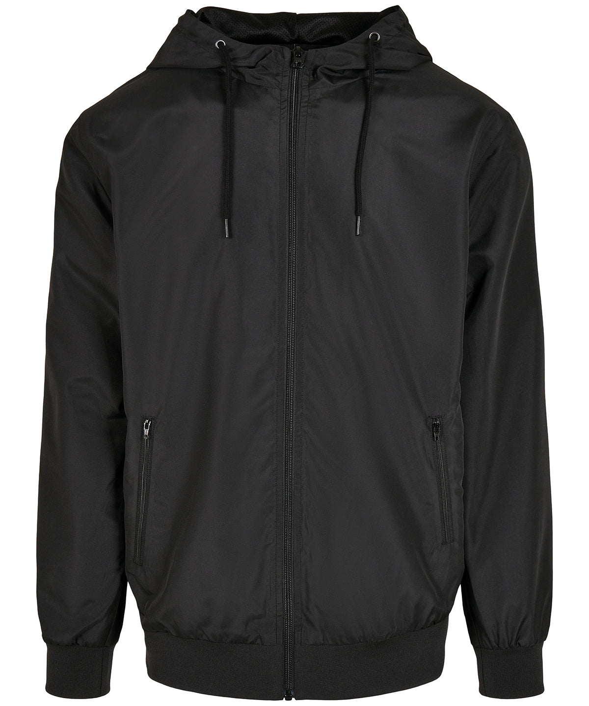 Recycled windrunner - BY151 - Black Black - Customisable Jackets