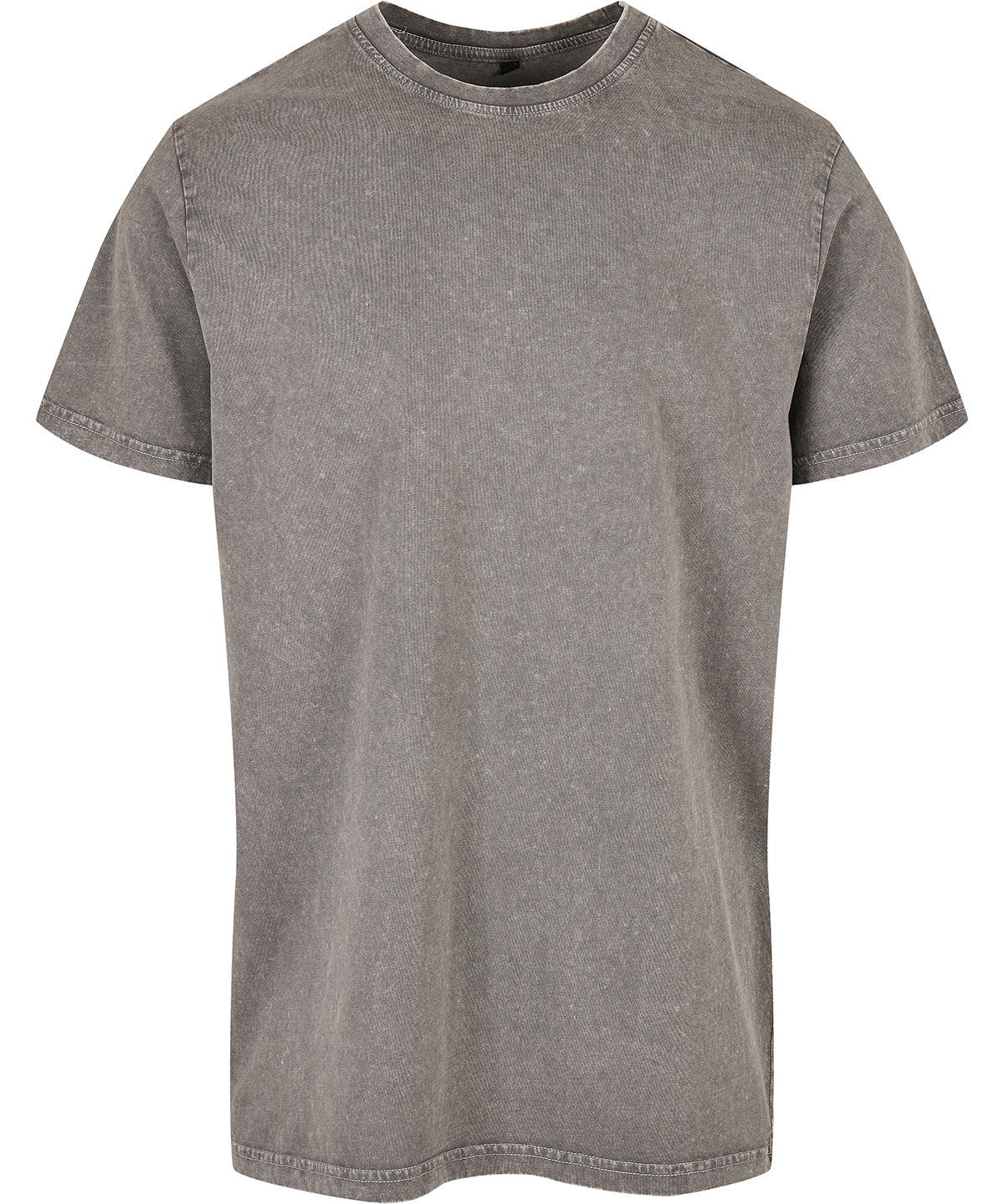 Acid washed round neck tee - BY190 - Asphalt - Customisable T-Shirts