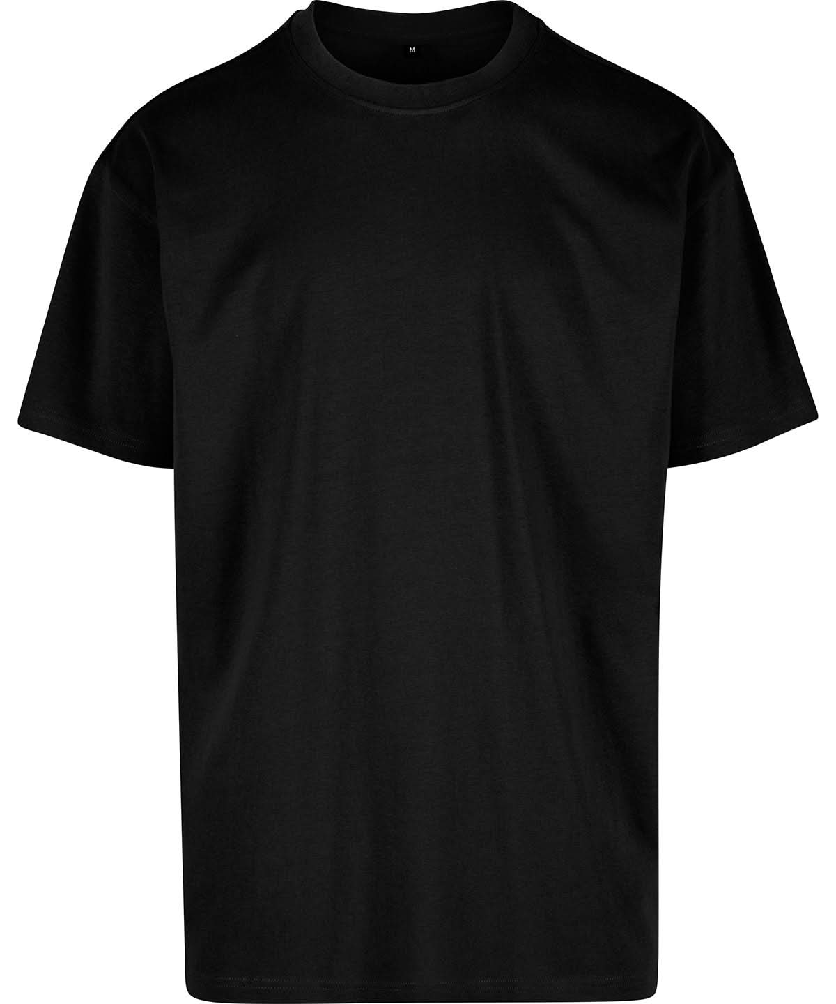 Build Your Brand BYB Cotton loose tee BY308 - Black - Customisable T-Shirt