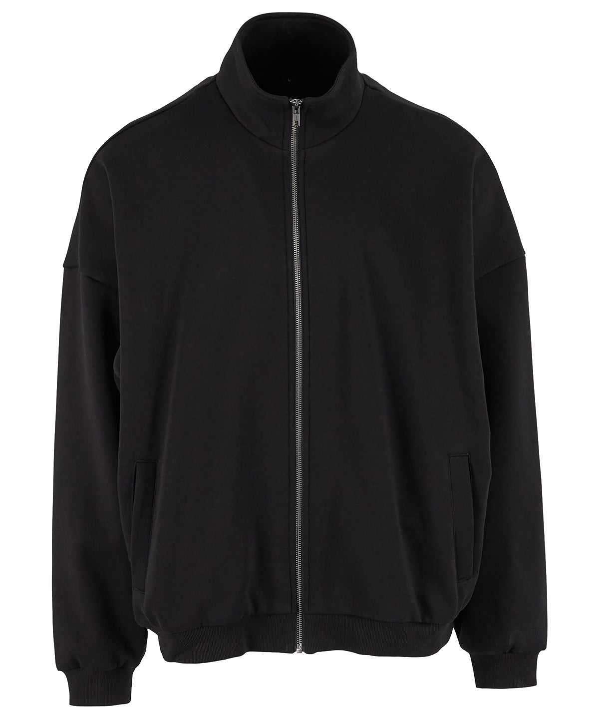 Oversized zip jacket - BY422 - Black - Customisable Jackets