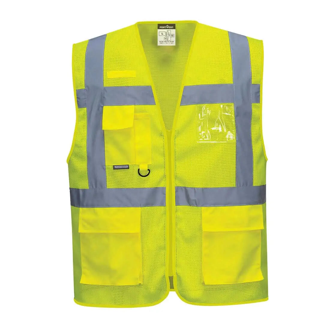 Athens Hi Vis Mesh Executive Vest C376 - Yellow - Customisable Vests