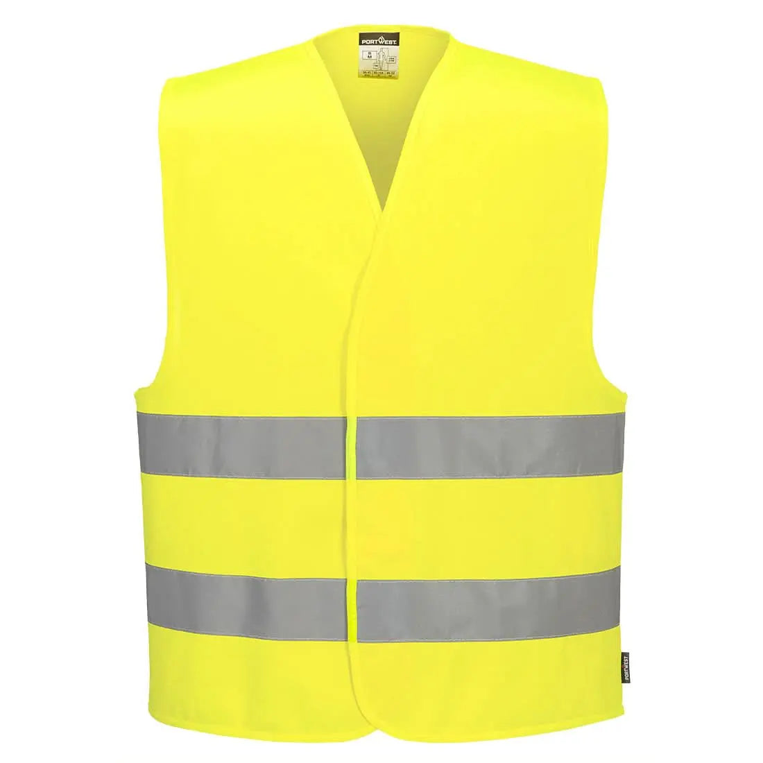 Hi Vis Two Band Vest C474 - Yellow - Customisable Vests