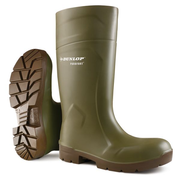 Dunlop Purofort Multigrip Safety Wellingtons Ca61131 - Green - Customisable Wellingtons