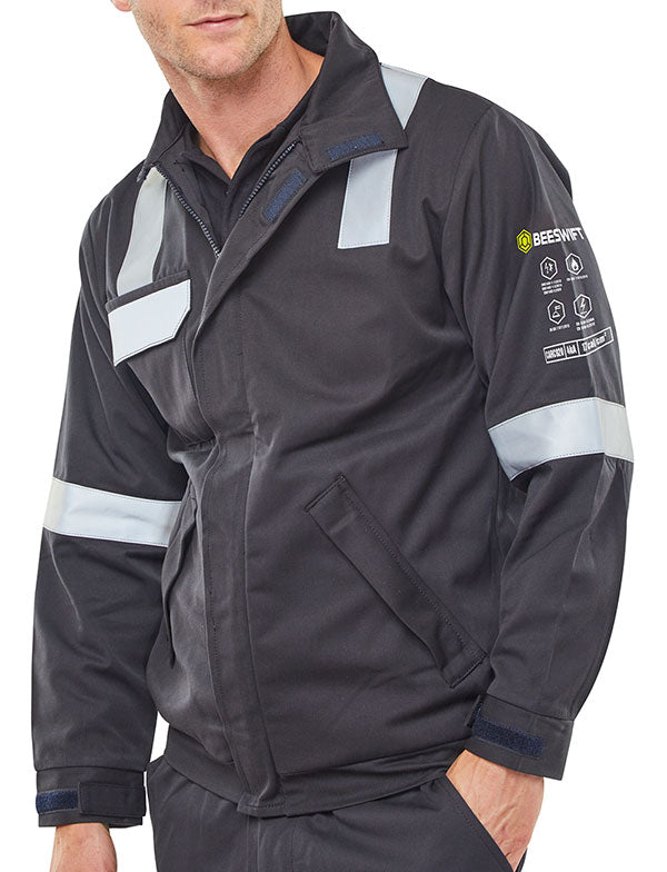 Beeswift Arc Compliant Woven Jacket Carc920 - Navy Blue - Customisable Jacket