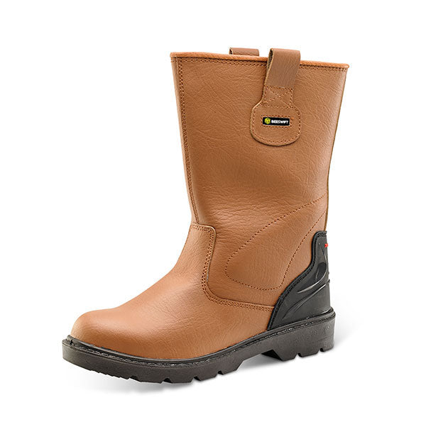 Beeswift Premium Rigger Boot Cf8 - Tan - Customisable Rigger Boots