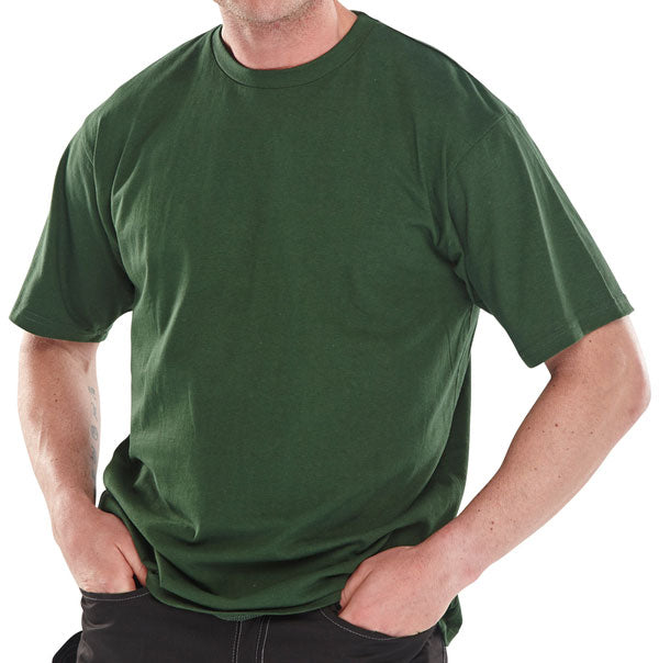 Blank Beeswift Heavyweight T Shirt Clcts - Bottle Green - Customisable T-Shirt