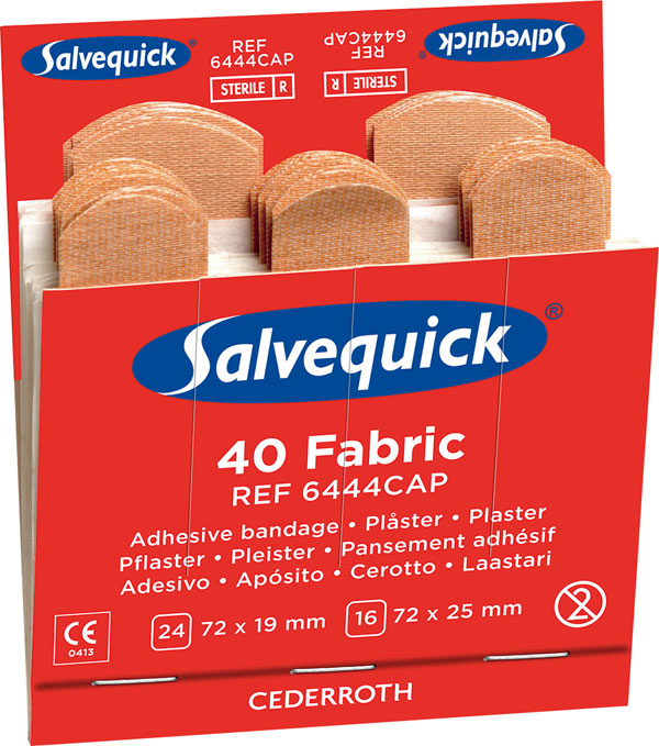 Salvequick Fabric Plasters Refill Pack 6X40 - - Customisable Adhesive Plasters