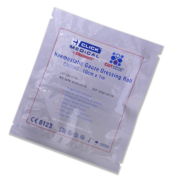 Click Medical Cuteeze Haemostatic Dressing Z Fold - - Customisable Trauma & Critical Injury