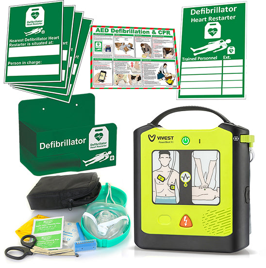 Vivest Power Beat Semi Automatic Defibrillator Indoor Package - - Customisable Defibrillators