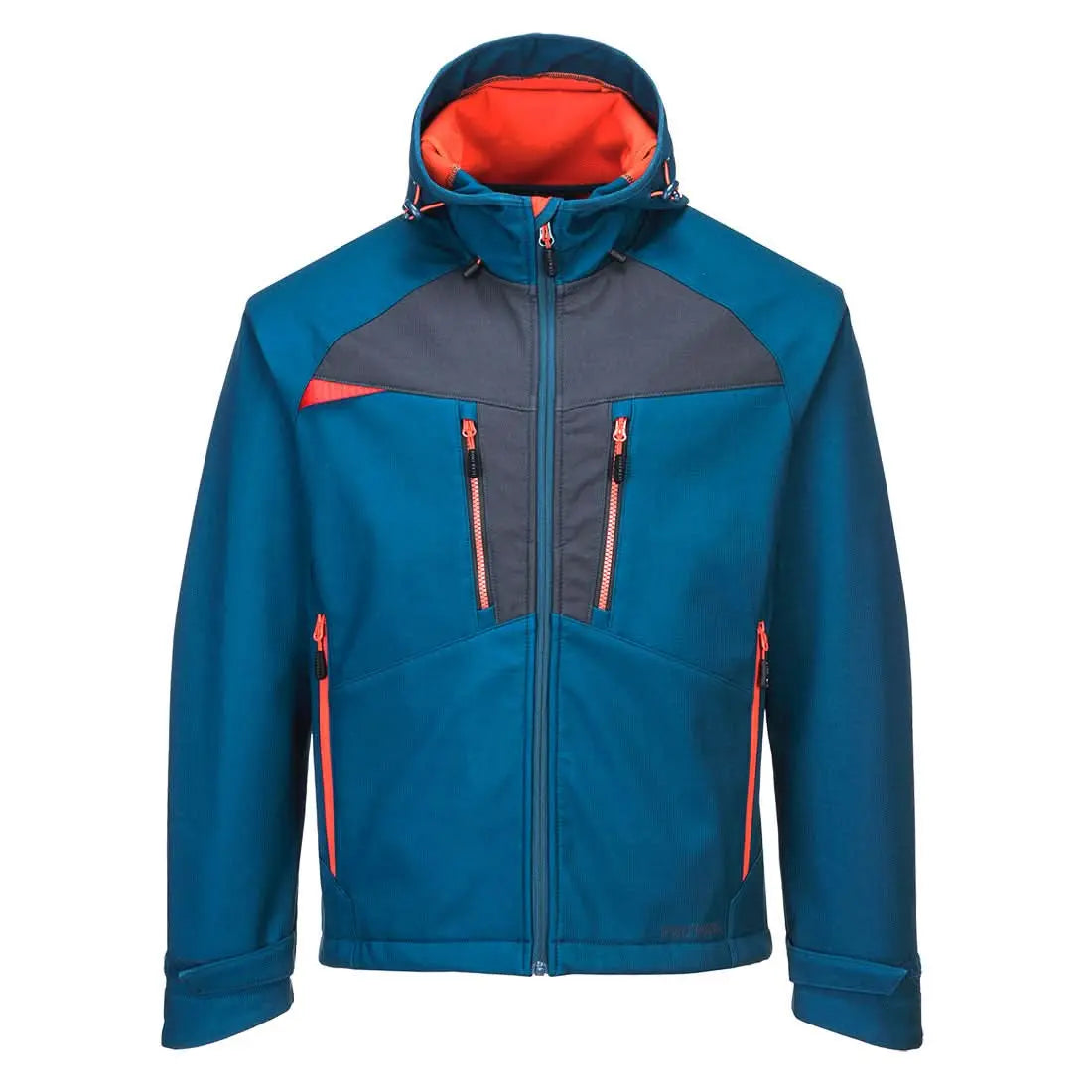Dx4 Hooded Softshell (3 L) Dx474 - Metro Blue - Customisable Softshell Jackets