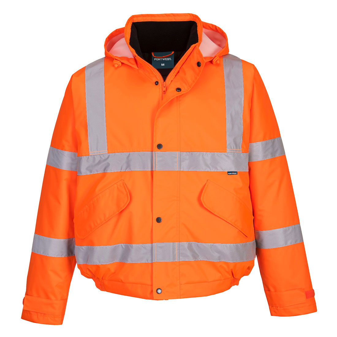 Es1 Essential Hi Vis Winter Bomber Jacket Es463 - Orange - Customisable Insulated Jackets