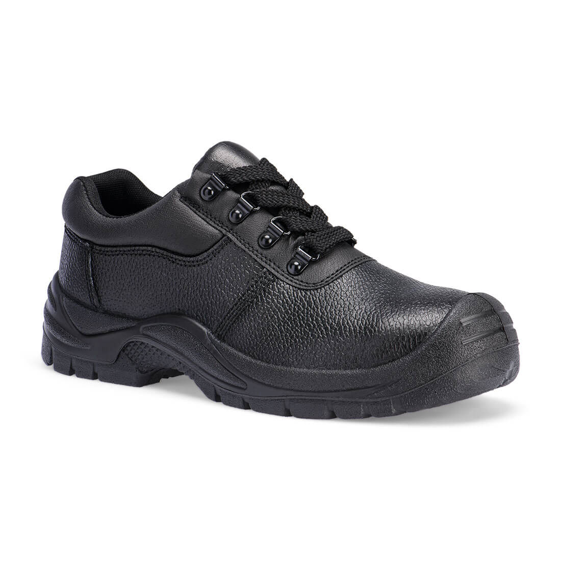 Steel Split Leather Low Shoe S1P FO SR - ESF02 - Black - Customisable Shoes