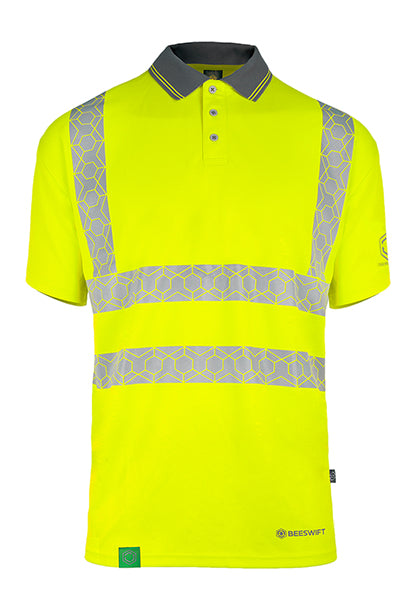 Envirowear Beeswift Envirowear Hi Vis Short Sleeve Recyclable Polo Shirt Ewcpkss - - Customisable Polo Shirts