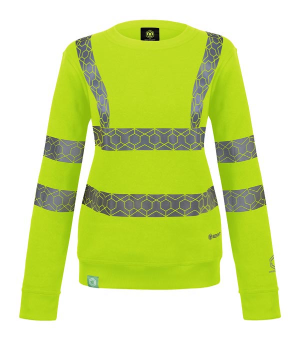 Beeswift Envirowear Recyclable Womrns Hi Vis Sweatshirt - - Customisable Sweatshirts