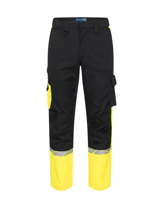 Pro-Job - 7507 Service Pant - Black Yellow - Customisable TROUSERS & JOGPANTS