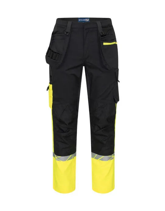 Pro-Job - 7509 Workpant - Black Yellow - Customisable TROUSERS & JOGPANTS