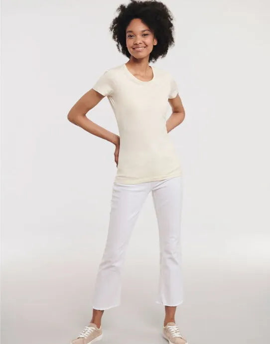 Russell Short Sleeve Collection Russell Short Sleeve Ladies Pure Organic T R108F - - Customisable T-Shirt