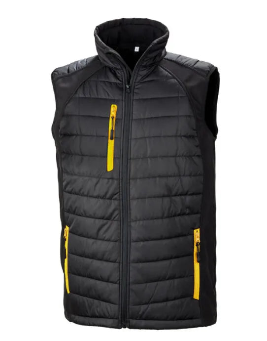 Result Black Compass Softshell Gilet R238X - - Customisable Bodywarmers