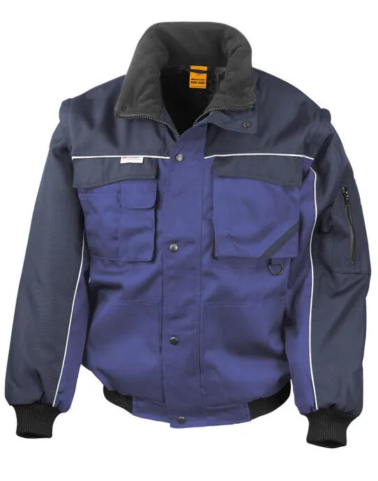 Result Workguard Zip Sleeve Pilot Jacket R71X - - Customisable Jacket