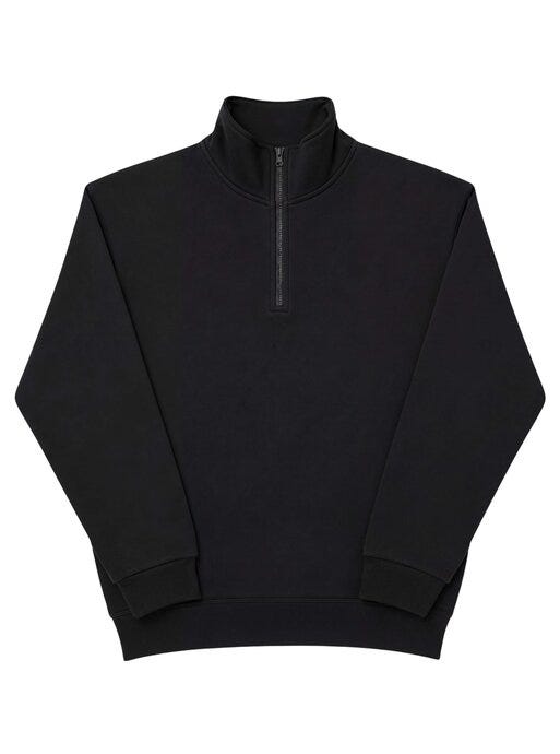 Ultimate Clothing Collection UCC Everyday 1/4 Zip Sweatshirt - UCC005 - Black - Customisable Mens Fleeces
