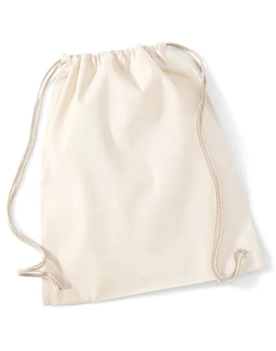 Westford Mill Cotton Gymsac w110 - - Customisable Bags