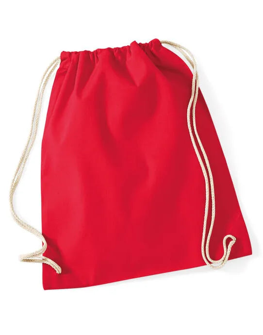 Westford Mill Cotton Gymsac w110 - - Customisable Bags