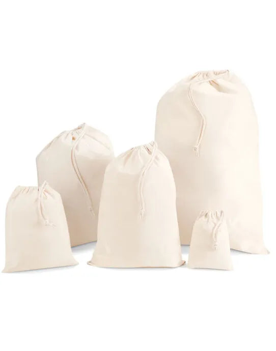 Westford Mill Cotton Stuff Bag w115 - - Customisable Bags