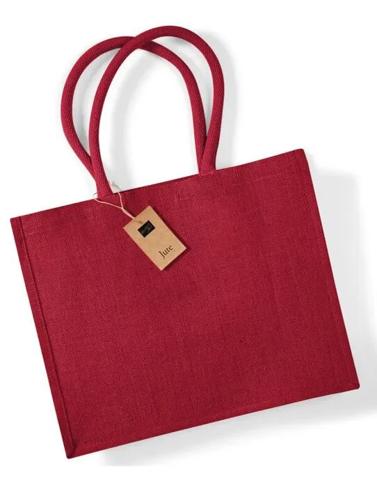 Westford Mill Jute Classic Shopper w407 - - Customisable Bags