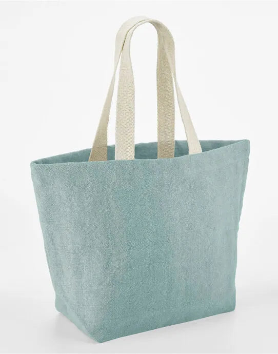 Westford Mill Soft Washed Jute Beach Bag w466 - - Customisable Bags