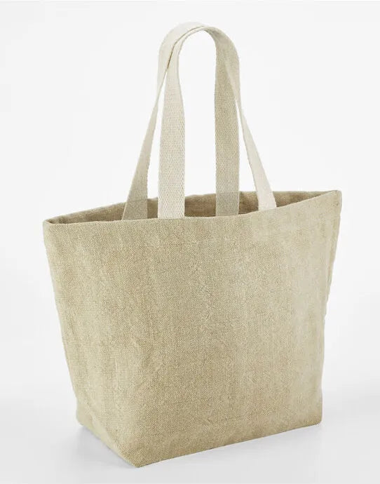 Westford Mill Soft Washed Jute Beach Bag w466 - - Customisable Bags