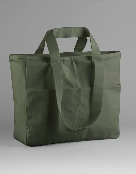 Westford Mill Cargo Pocket Tote W604 - - Customisable Bags