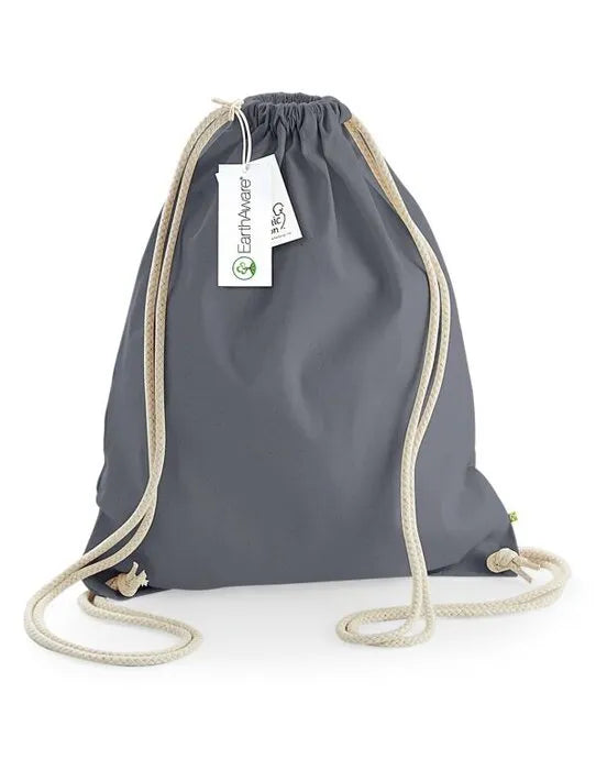 Westford Mill EarthAware Organic Gymsac w810 - - Customisable Bags