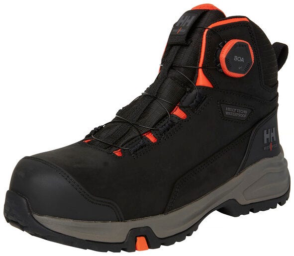 Helly Hansen Manchester Lts Mid Boa S7S - 78443 - Black Grey - Customisable Footwear