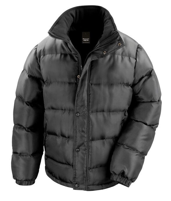 Result Core Nova Lux Padded Jacket - R222X - Black - Customisable MENS OUTER JACKETS