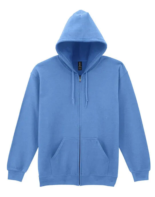 Gildan Heavy Blend Adult Zip Hood Sweat - Carolina Blue - 18600 - - Customisable Sweatshirts And Hoodies