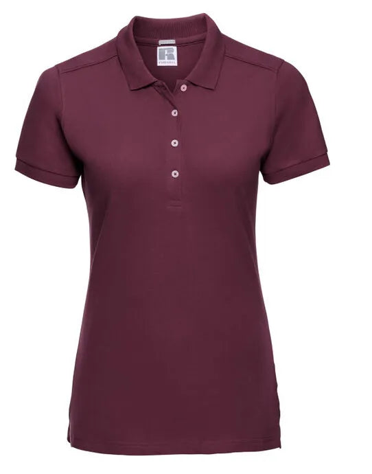 Russell Collection Russell Ladies Fitted Stretch Polo 566F - - Customisable Polos