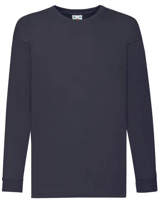 Kids Valueweight Long Sleeve T 61007 - Deep Navy - Customisable T-Shirt