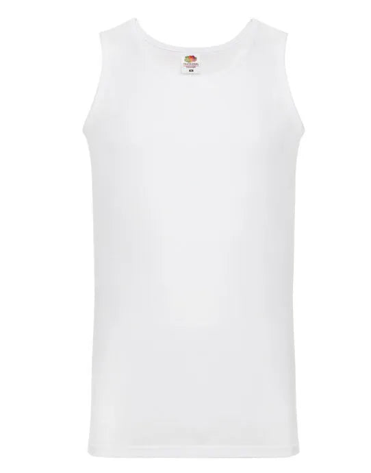 Mens Valueweight Athletic Vest 61098 - White - Customisable T-Shirt