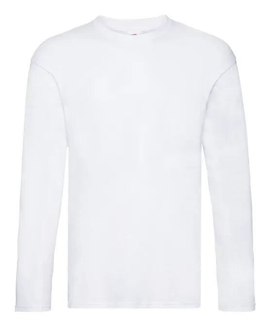 Mens Original Long Sleeve T 61428 - White - Customisable T-Shirt