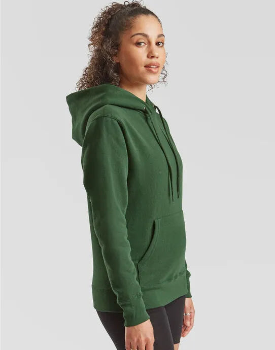 FOTL Ladies Classic Hooded Sweat 62038 - Bottle Green - Customisable Sweatshirts