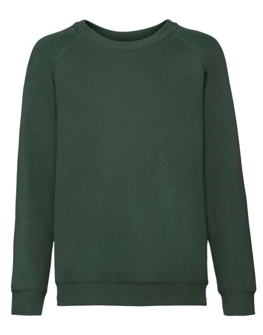 Kids Classic Raglan Sweat 62039 - Bottle Green - Customisable Sweatshirts