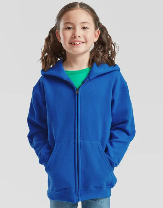 Kids Classic Hooded Sweat Jacket 62045 - Royal - Customisable Jacket