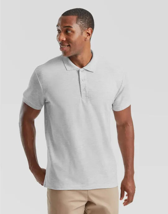Mens 6535 Heavy Polo 63204 - Heather Grey - Customisable Polos