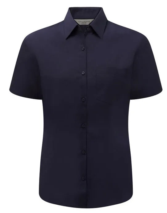 Russell Collection Lady SS Clasic Poplin 935F - - Customisable Shirts